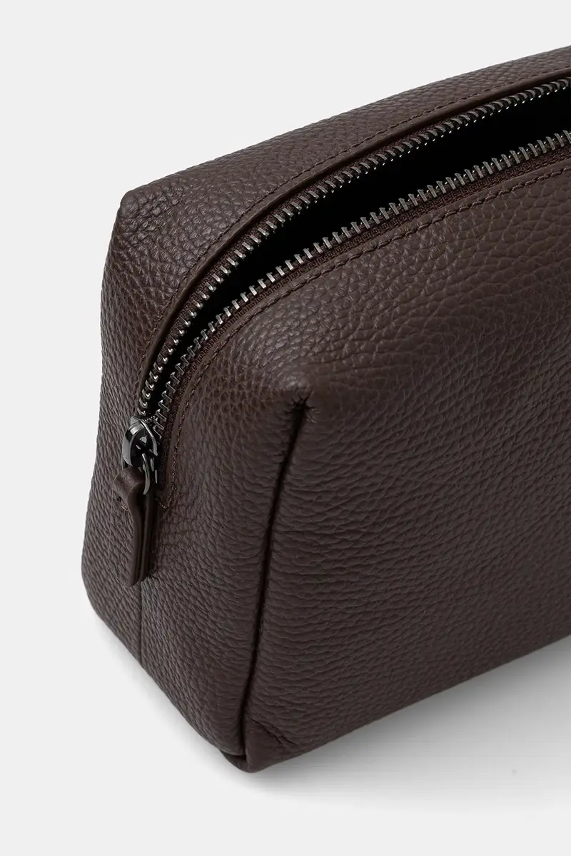 astuccio per trucchi in pelle MAN SOFT colore rosso E5 MUK 95 G0 01 Marrone miniatura 5