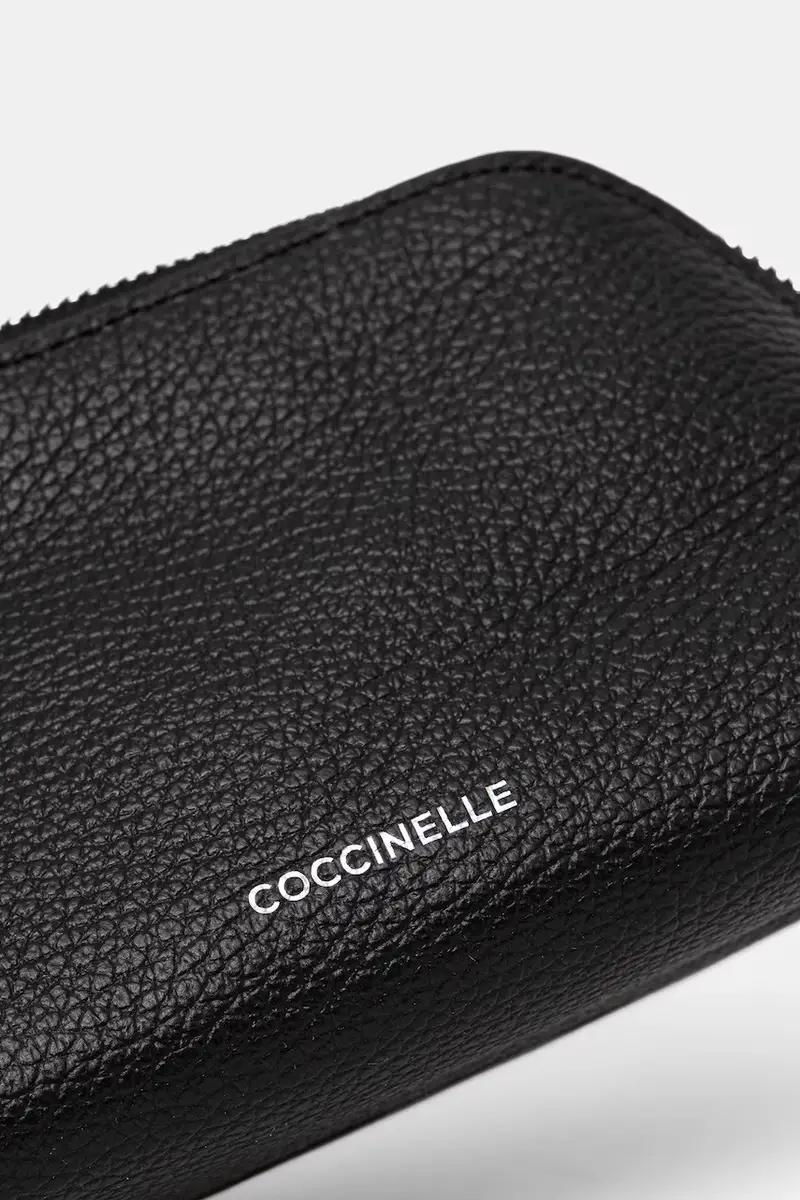 astuccio per trucchi in pelle Nero miniatura 4