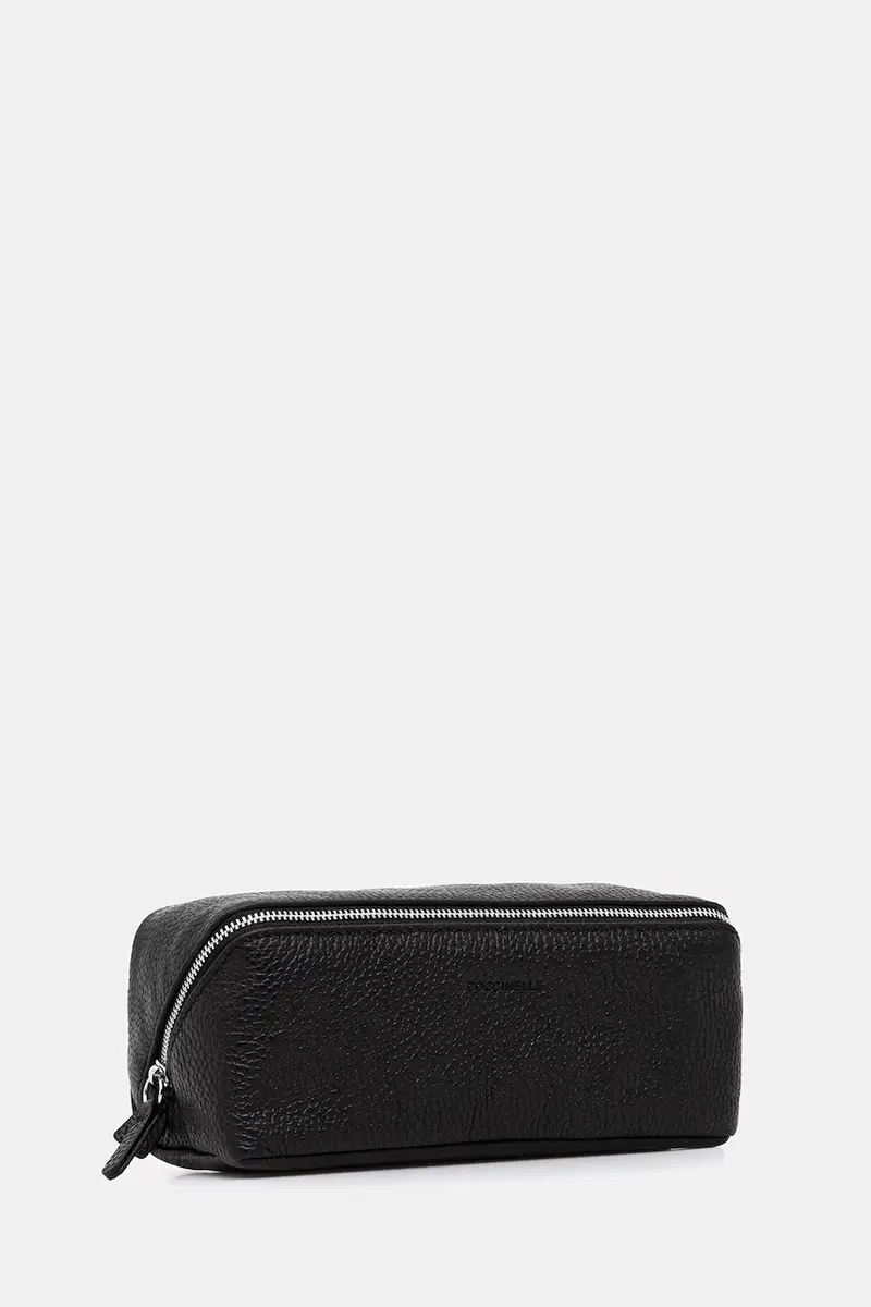 astuccio per trucchi in pelle Nero miniatura 2