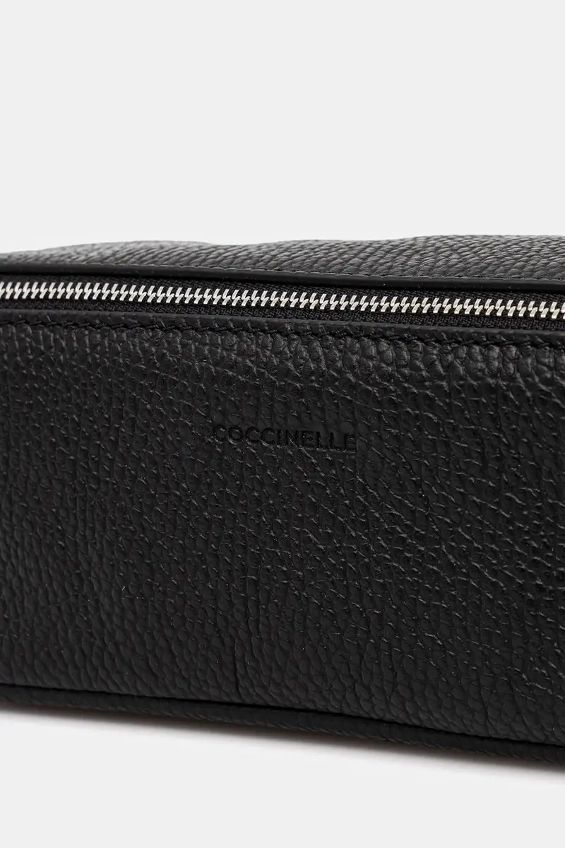 astuccio per trucchi in pelle Nero miniatura 4