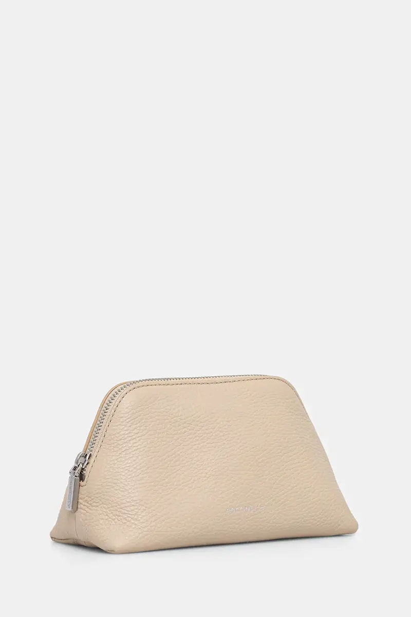 astuccio per trucchi in pelle pacco da 3 Beige miniatura 2