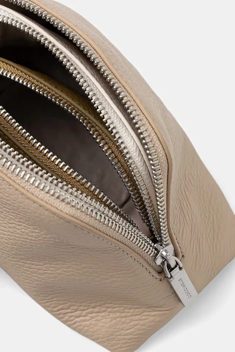 astuccio per trucchi in pelle pacco da 3 Beige miniatura 5