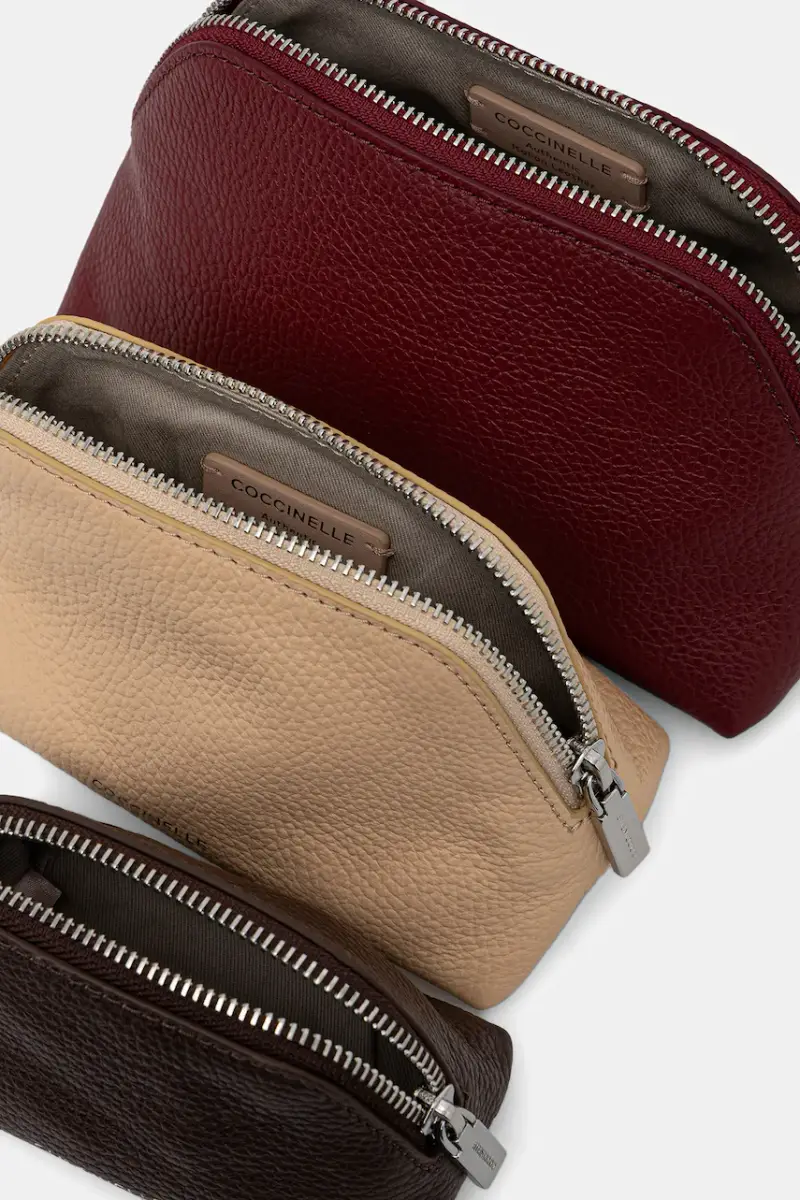 astuccio per trucchi in pelle pacco da 3 colore turchese E5.TMF.25.04.01 Multicolore miniatura 4