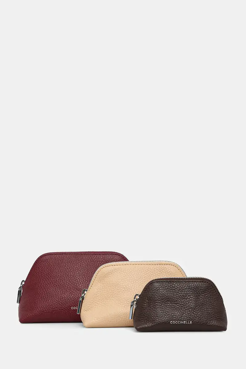 astuccio per trucchi in pelle pacco da 3 colore turchese E5.TMF.25.04.01 Multicolore