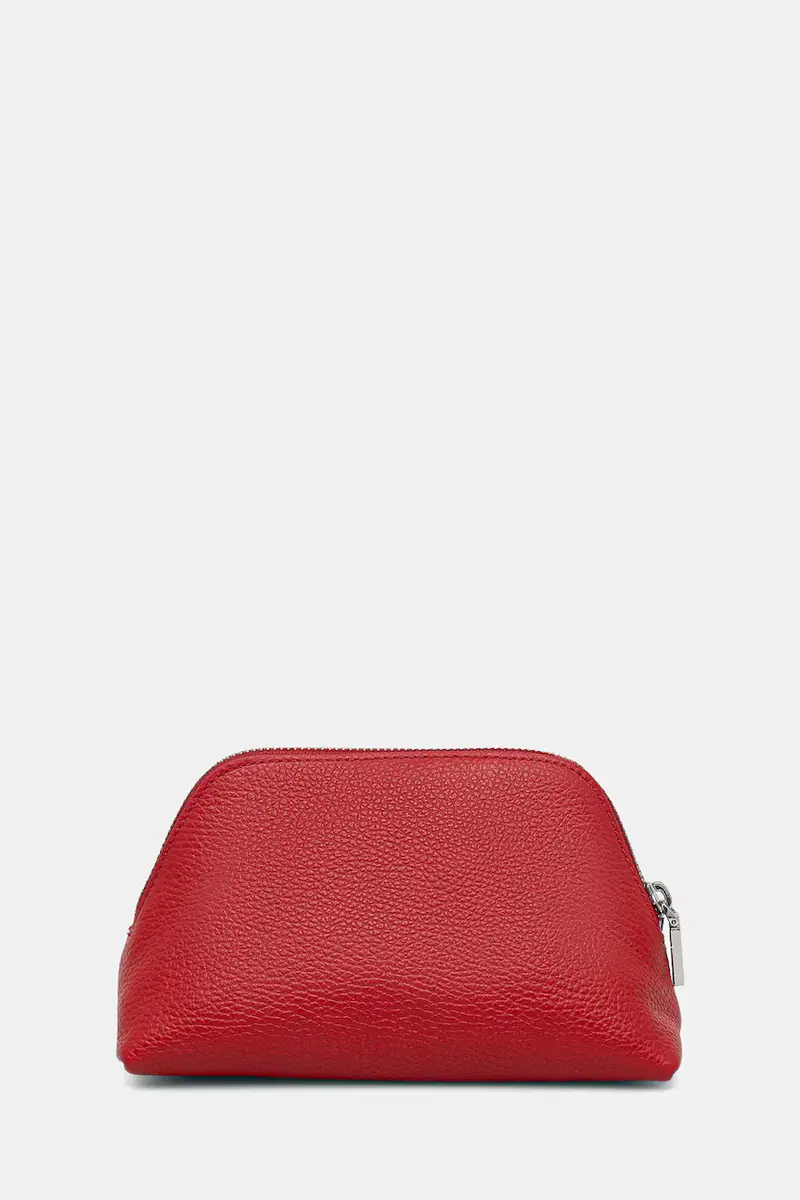 astuccio per trucchi in pelle Rosso miniatura 2