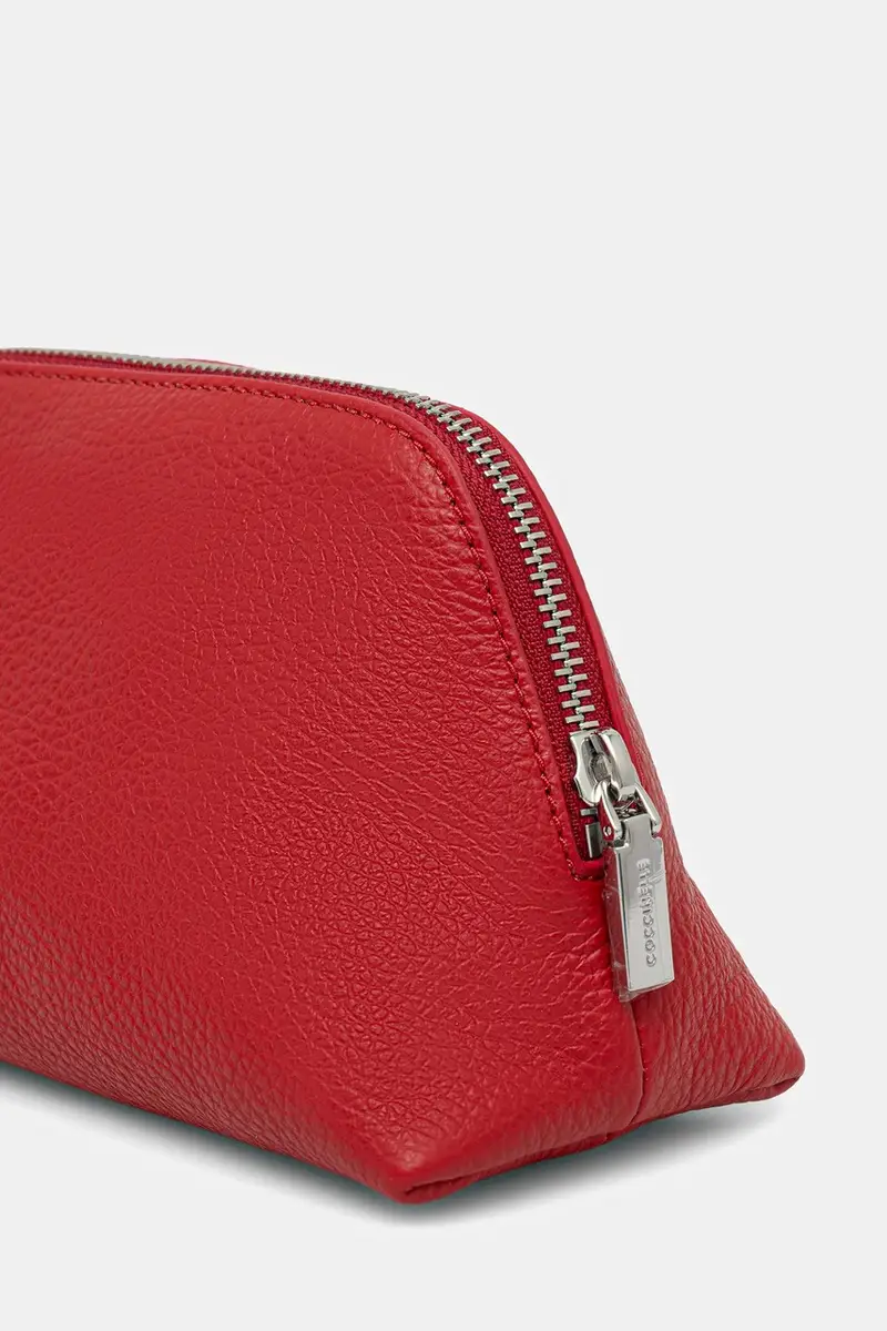 astuccio per trucchi in pelle Rosso miniatura 3