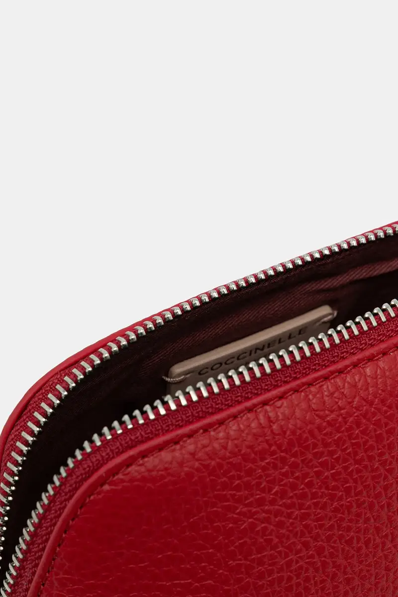 astuccio per trucchi in pelle Rosso miniatura 5