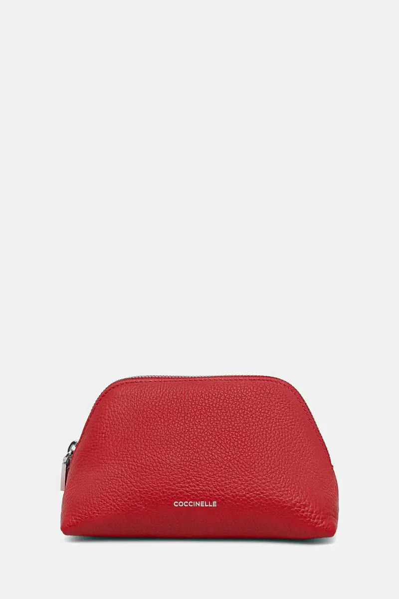 astuccio per trucchi in pelle Rosso