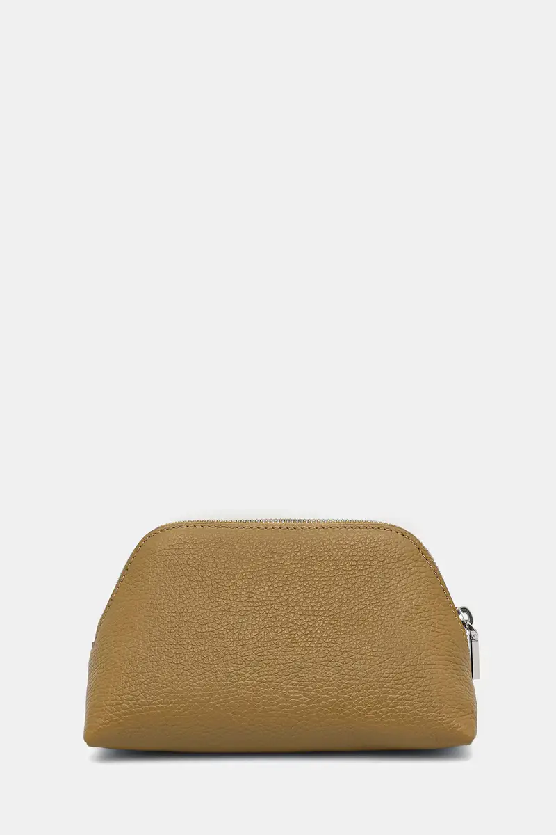 astuccio per trucchi in pelle Verde miniatura 2