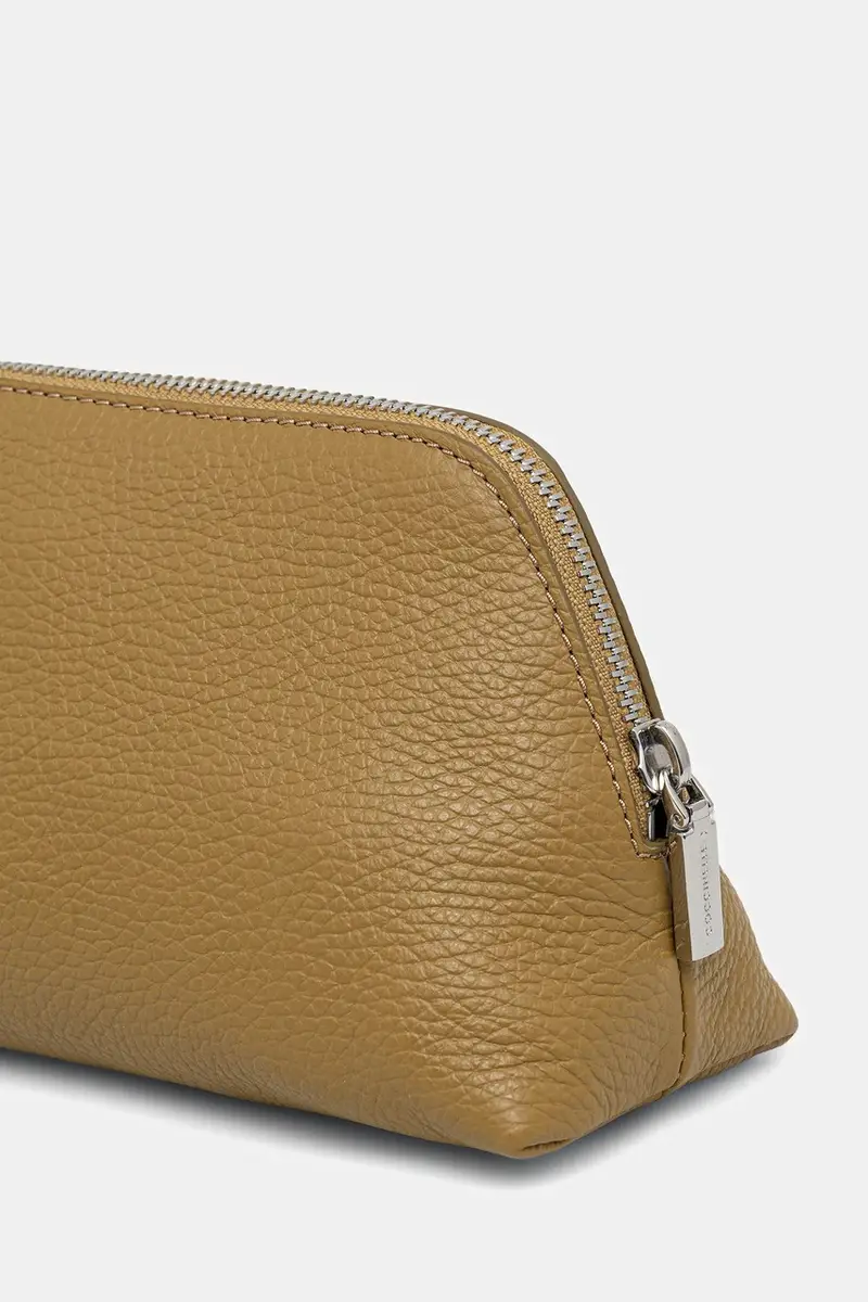 astuccio per trucchi in pelle Verde miniatura 3