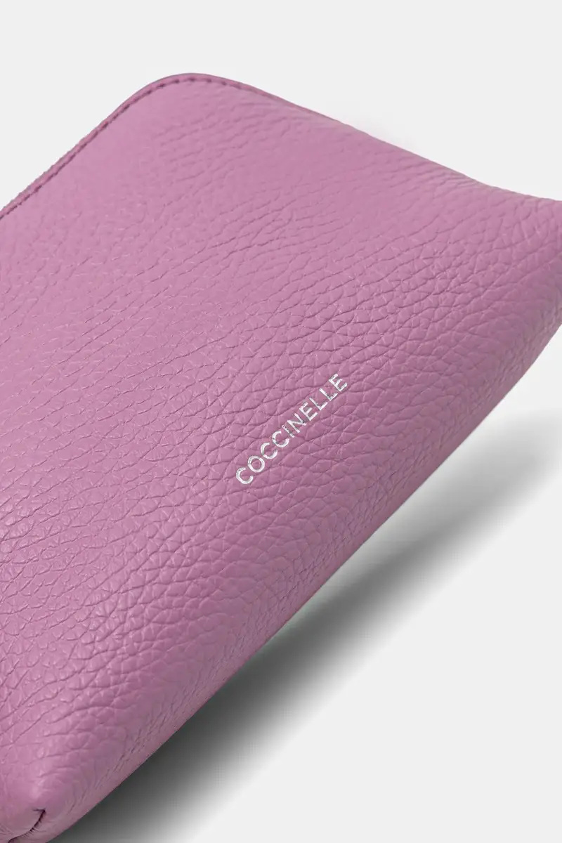 astuccio per trucchi in pelle Violetto miniatura 4