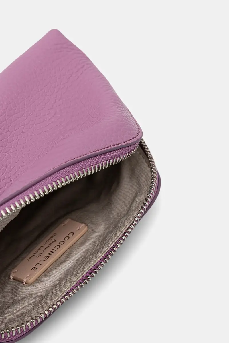 astuccio per trucchi in pelle Violetto miniatura 5