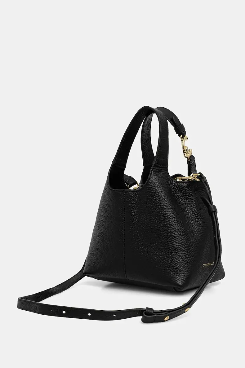 borsa a mano in pelle Nero miniatura 3
