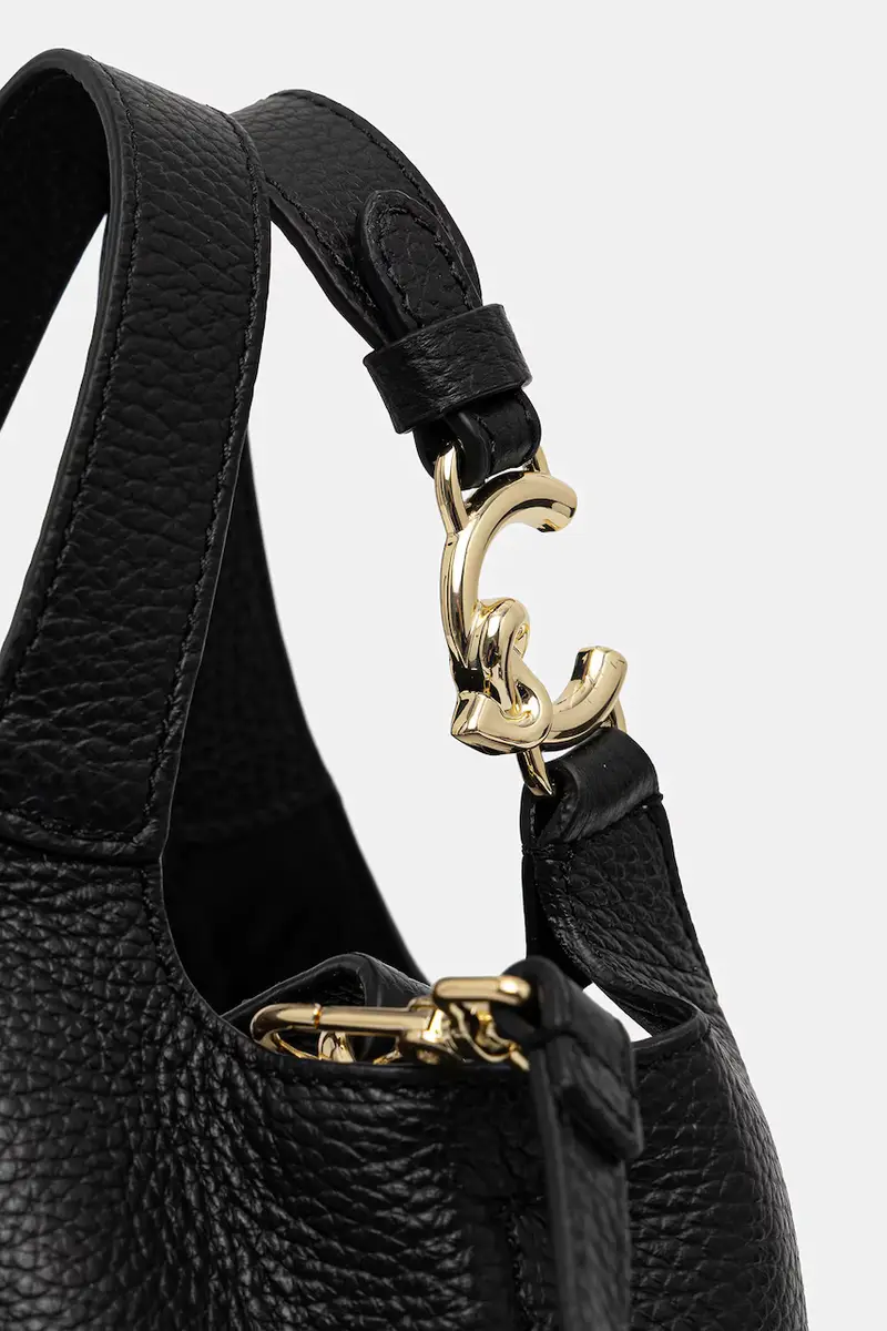 borsa a mano in pelle Nero miniatura 4