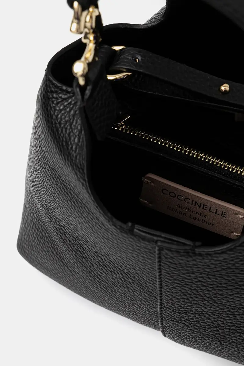 borsa a mano in pelle Nero miniatura 5