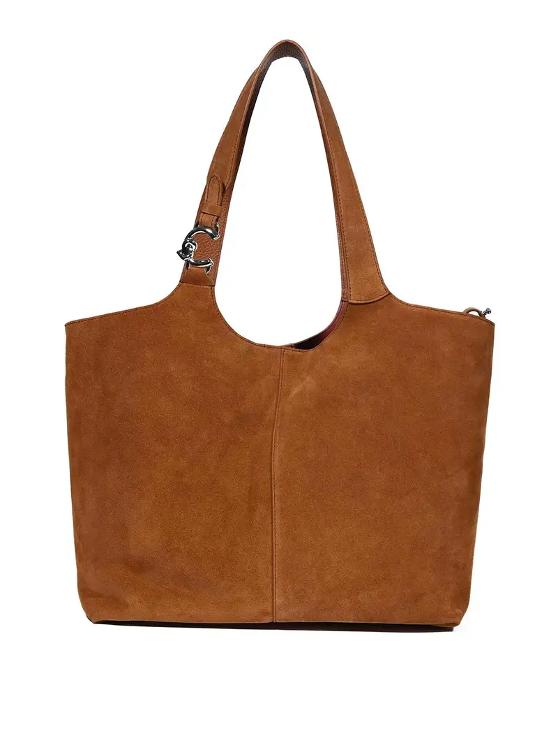 Borsa A Spalla C-Easy Suede Large Cognac Multicolore