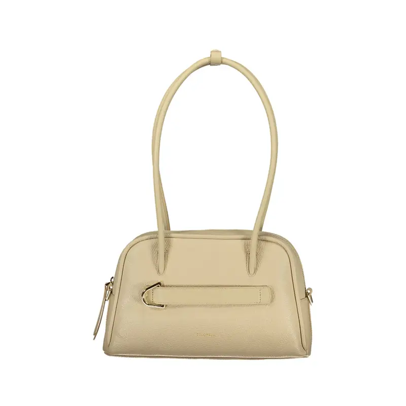 Borsa a Spalla Pelle Donna Beige Logo