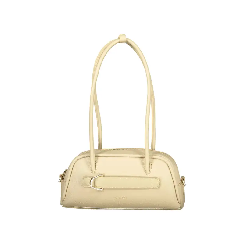 Borsa a Spalla Pelle Donna Beige Logo
