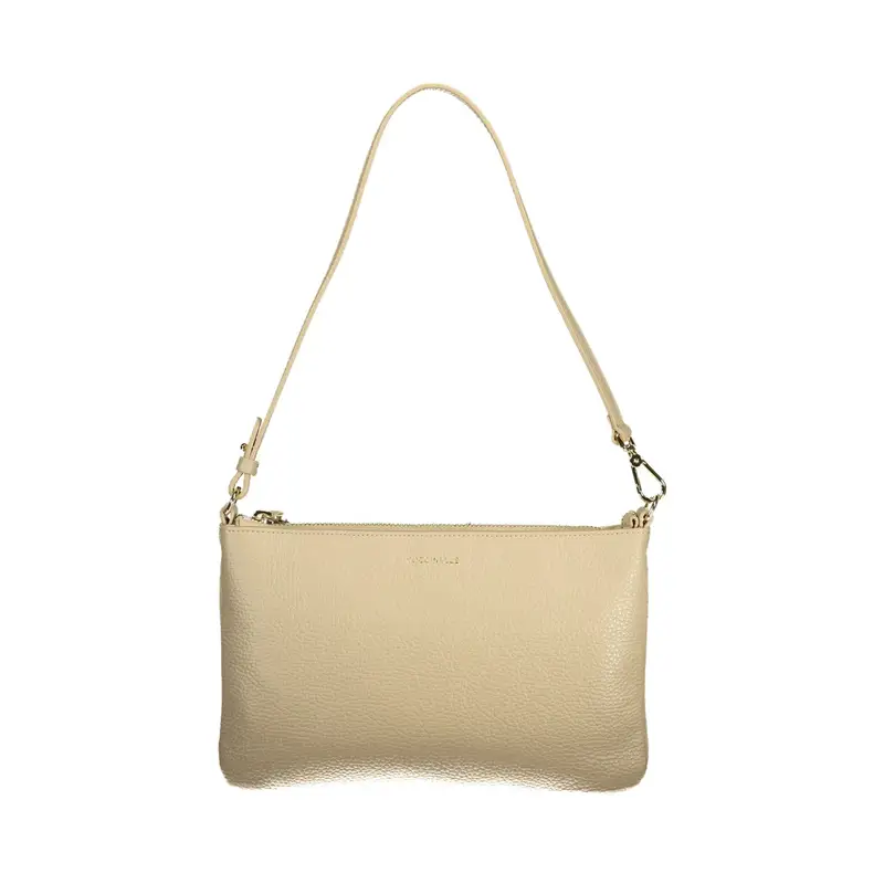Borsa a Spalla Pelle Donna Beige Logo