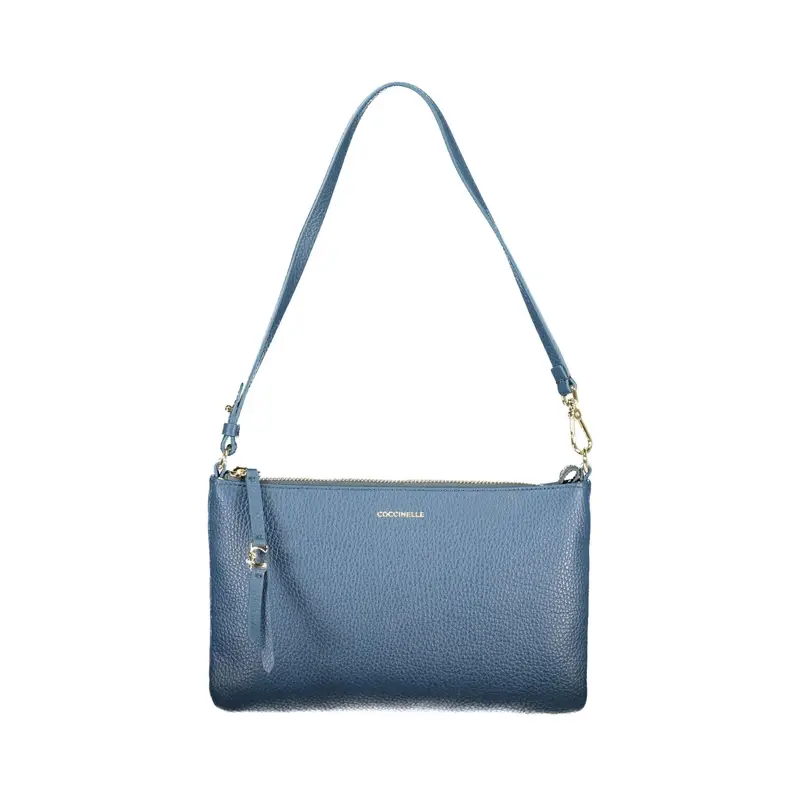 Borsa a Spalla Pelle Donna Blu Logo