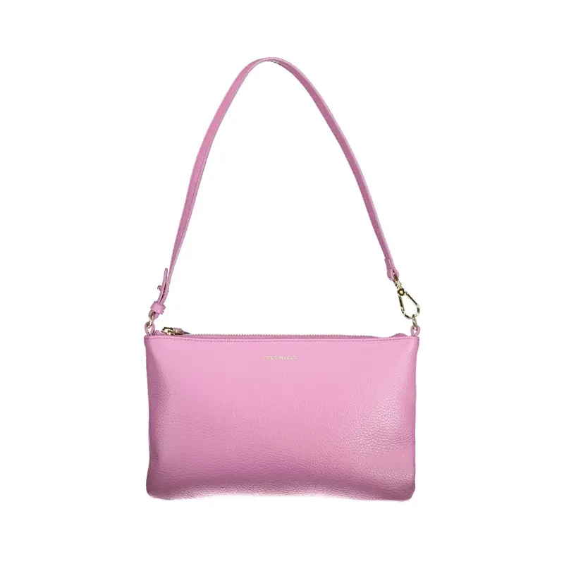 Borsa a Spalla Pelle Donna Viola Logo