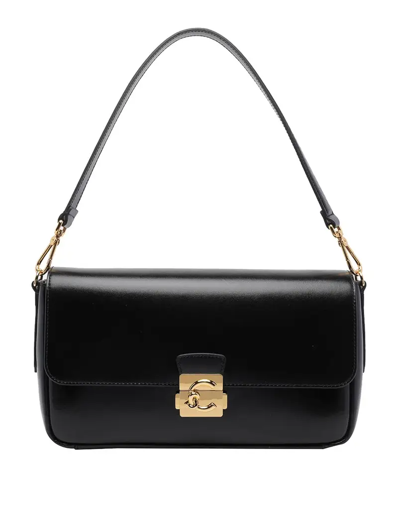 Borsa a tracolla grande C-Me Lock nera Nero