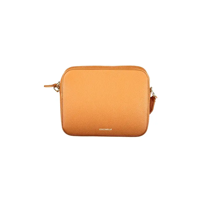 Borsa a Tracolla Pelle Donna Arancione Logo