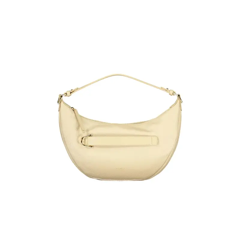 Borsa a Tracolla Pelle Donna Beige Chiusura con Zip
