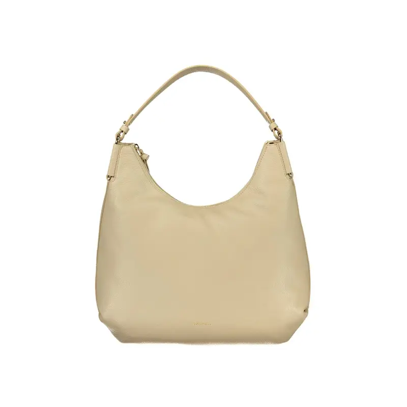 Borsa a Tracolla Pelle Donna Beige Logo
