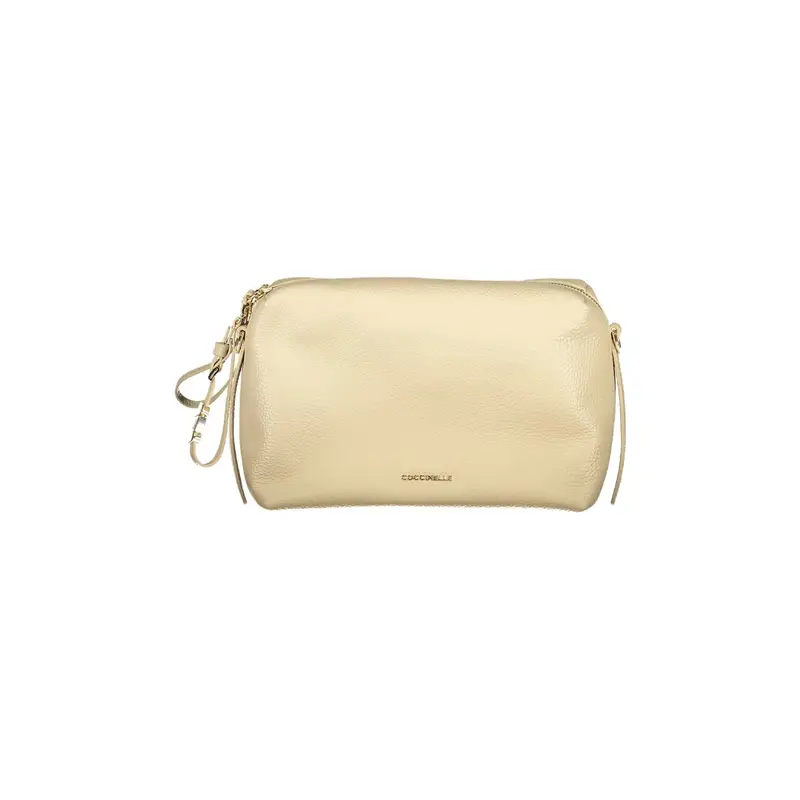Borsa a Tracolla Pelle Donna Beige Logo