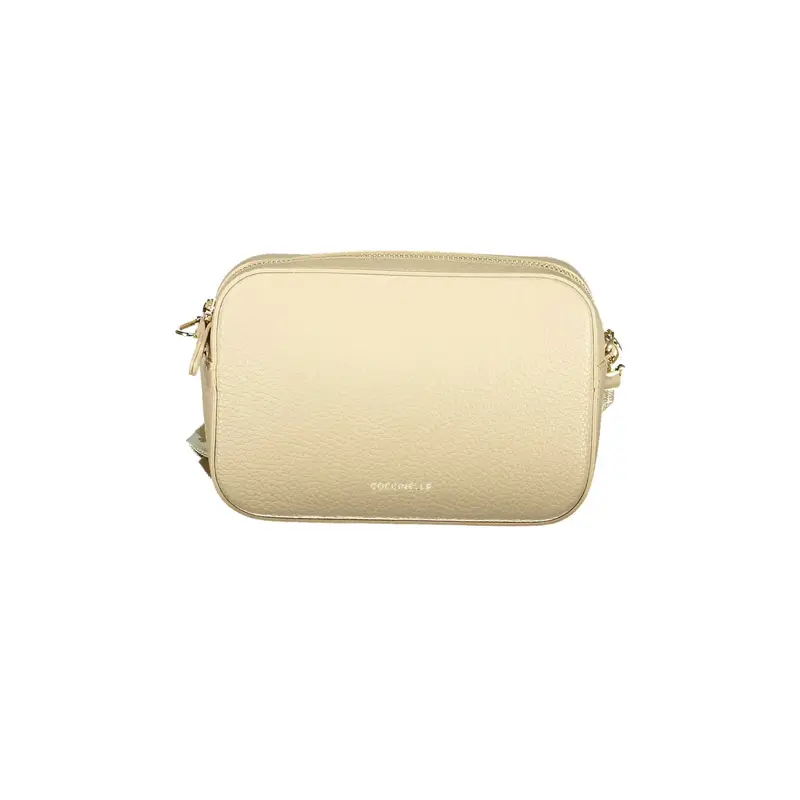 Borsa a Tracolla Pelle Donna Beige Logo
