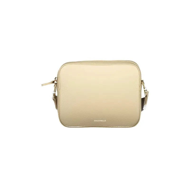Borsa a Tracolla Pelle Donna Beige Logo