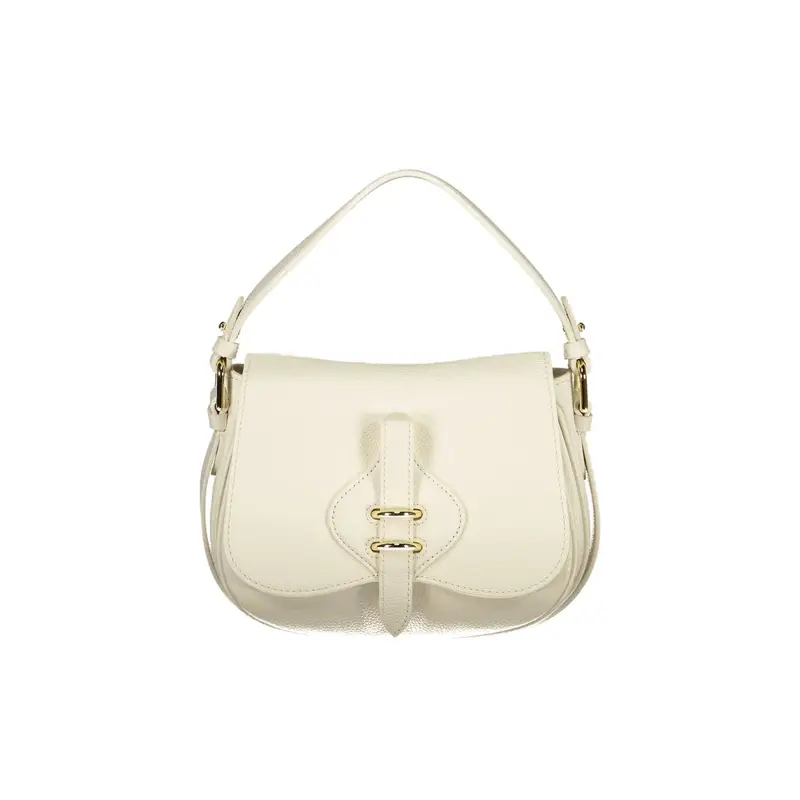 Borsa a Tracolla Pelle Donna Bianca Chiusura con Magneti Bianco