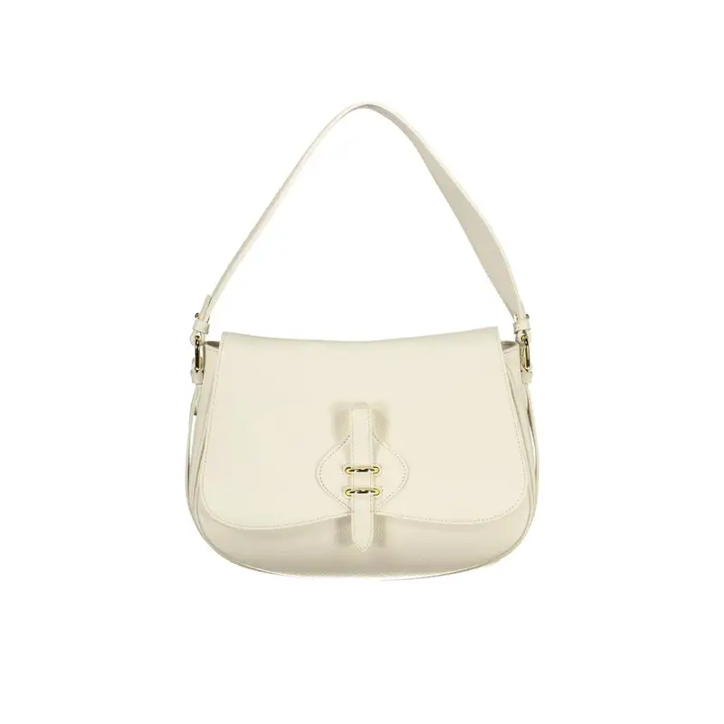 Borsa a Tracolla Pelle Donna Bianca Logo Bianco