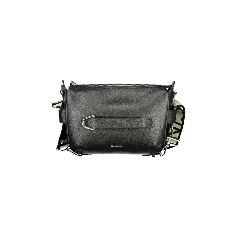 Borsa a Tracolla Pelle Donna Nera Chiusura con Zip Nero