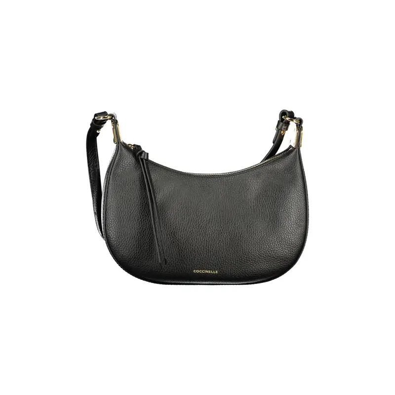 Borsa a Tracolla Pelle Donna Nera Chiusura con Zip Nero