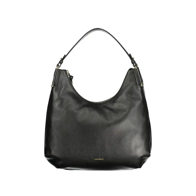 Borsa a Tracolla Pelle Donna Nera Logo Nero