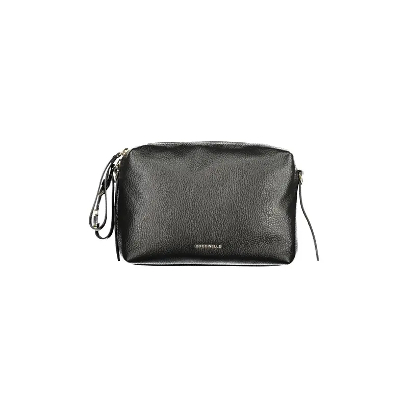 Borsa a Tracolla Pelle Donna Nera Logo Nero