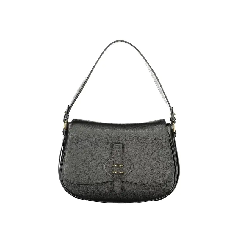 Borsa a Tracolla Pelle Donna Nera Logo Nero