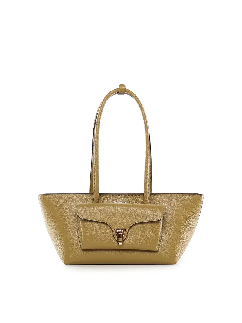 Borsa Beat in doppia pelle Beige