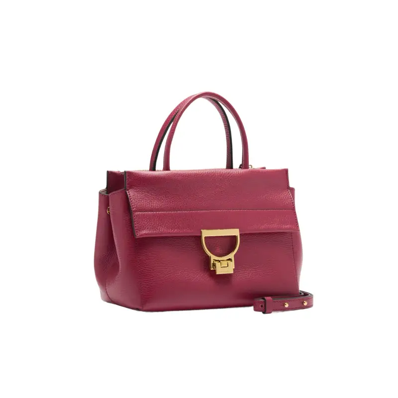 Borsa Donna a Mano con Tracolla Rossa, In Vera Pelle, Arlettis Medium Rosso miniatura 3