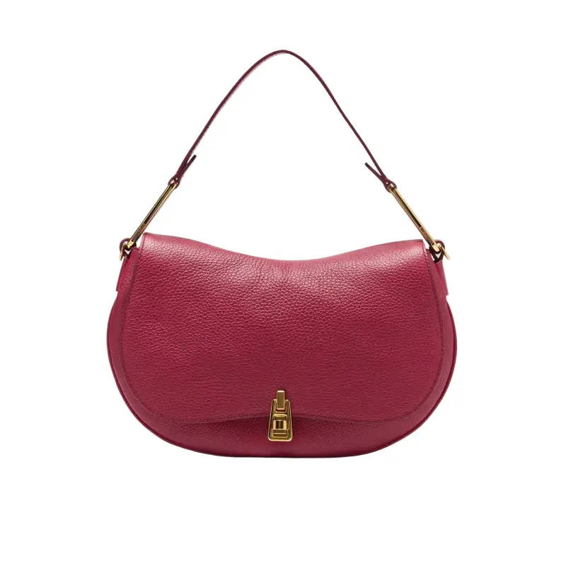 Borsa Donna a Mano con Tracolla Rossa, In Vera Pelle, Magie Soft Rosso