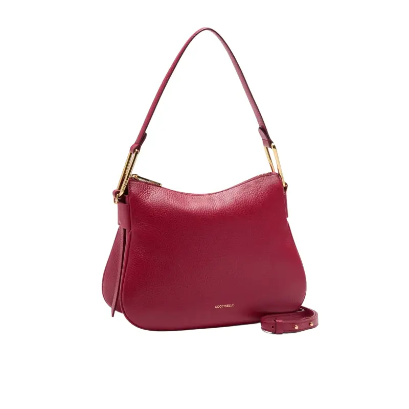 Borsa Donna a Spalla con Tracolla Rossa, In Vera Pelle, Magie Soft Small Rosso miniatura 3