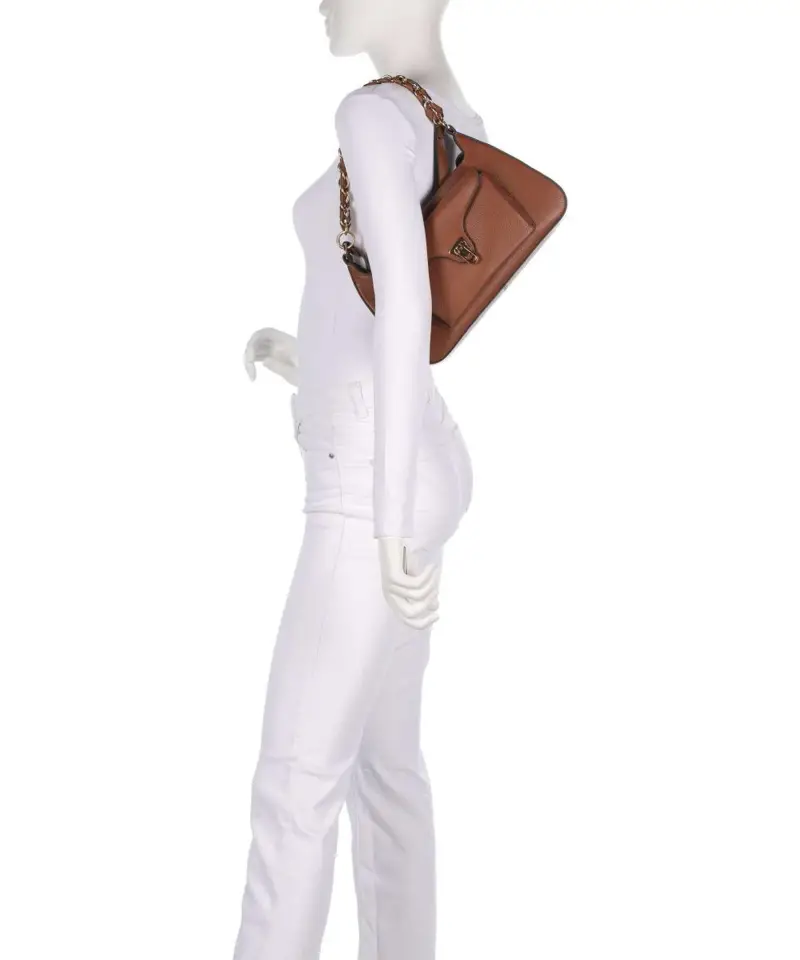 Borsa Donna a Spalla Marrone, In Vera Pelle, Beat Generation Marrone miniatura 2