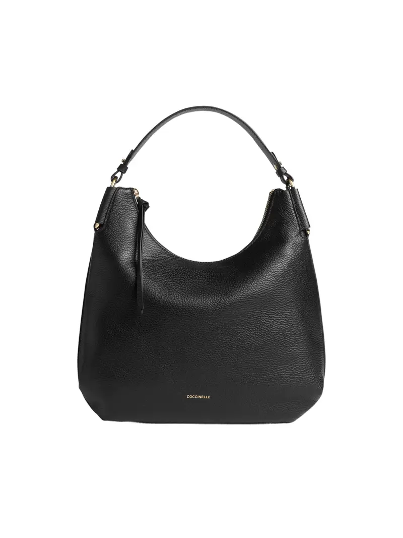 Borsa Donna a Spalla Nera Rebekka Small in Vera Pelle Nero