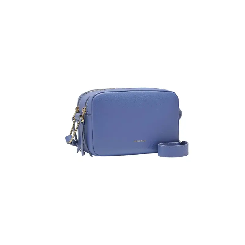 Borsa Donna a Tracolla Blu, In Vera Pelle, Malory Small Azzurro miniatura 3