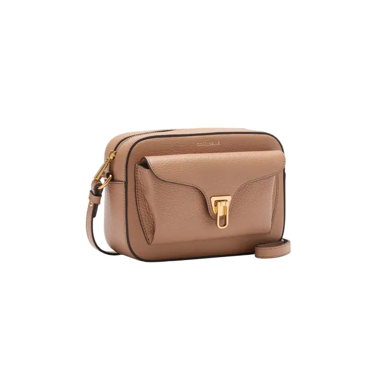 Borsa Donna a Tracolla Marrone Chiaro, In Vera Pelle, Beat Soft Small miniatura 3