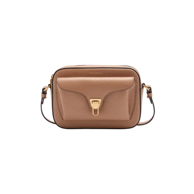 Borsa Donna a Tracolla Marrone Chiaro, In Vera Pelle, Beat Soft Small