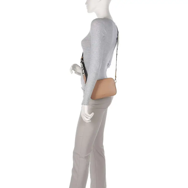 Borsa Donna a Tracolla Marrone, In Vera Pelle, Tebe Mini Marrone miniatura 2