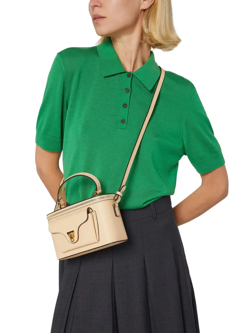 Borsa Donna a Tracolla Nera, In Vera Pelle, Beat Generation Nero miniatura 2